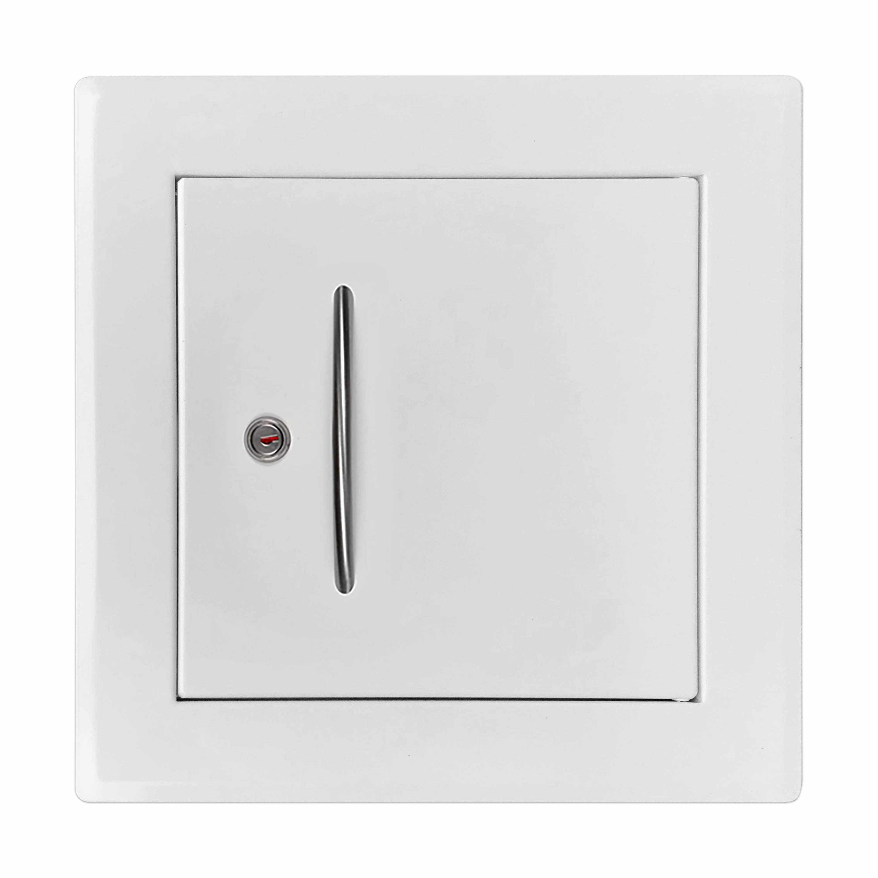 Kippmulde Metall - Weiß - doppelwandig - mit Dichtung - breiter Rahmen - 300x300 mm