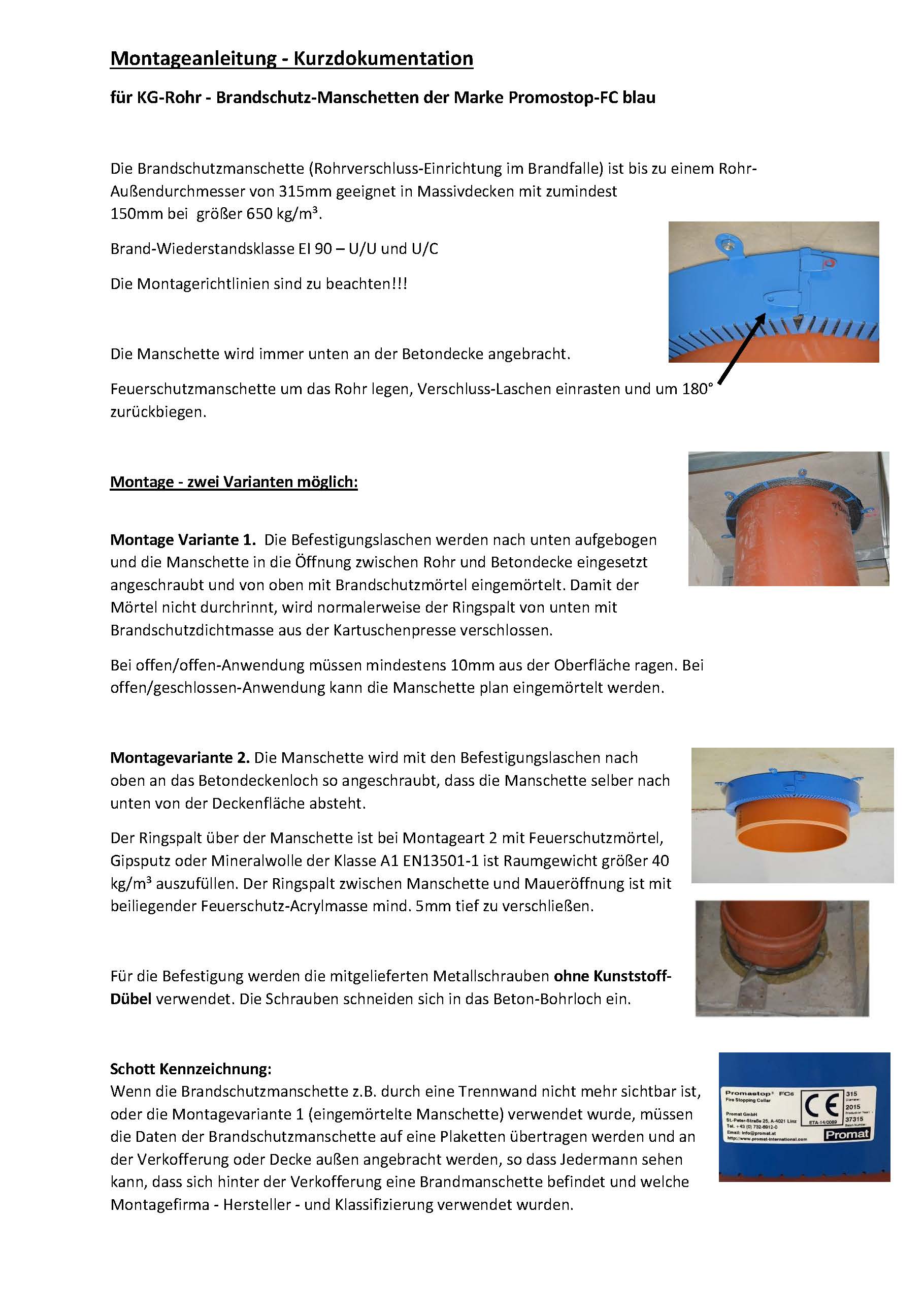 Brandschutzmanschette