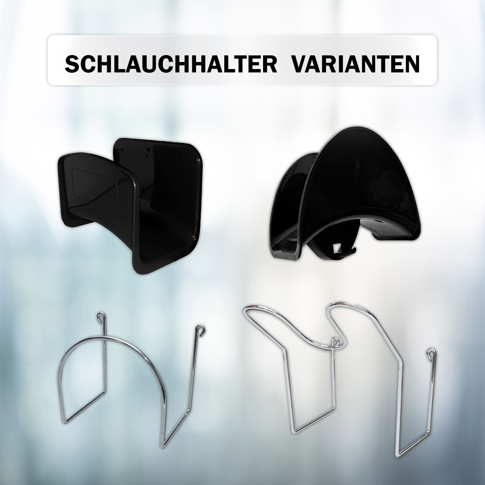 Standard Schlauchhalter verchromt ohne Einhängegabel