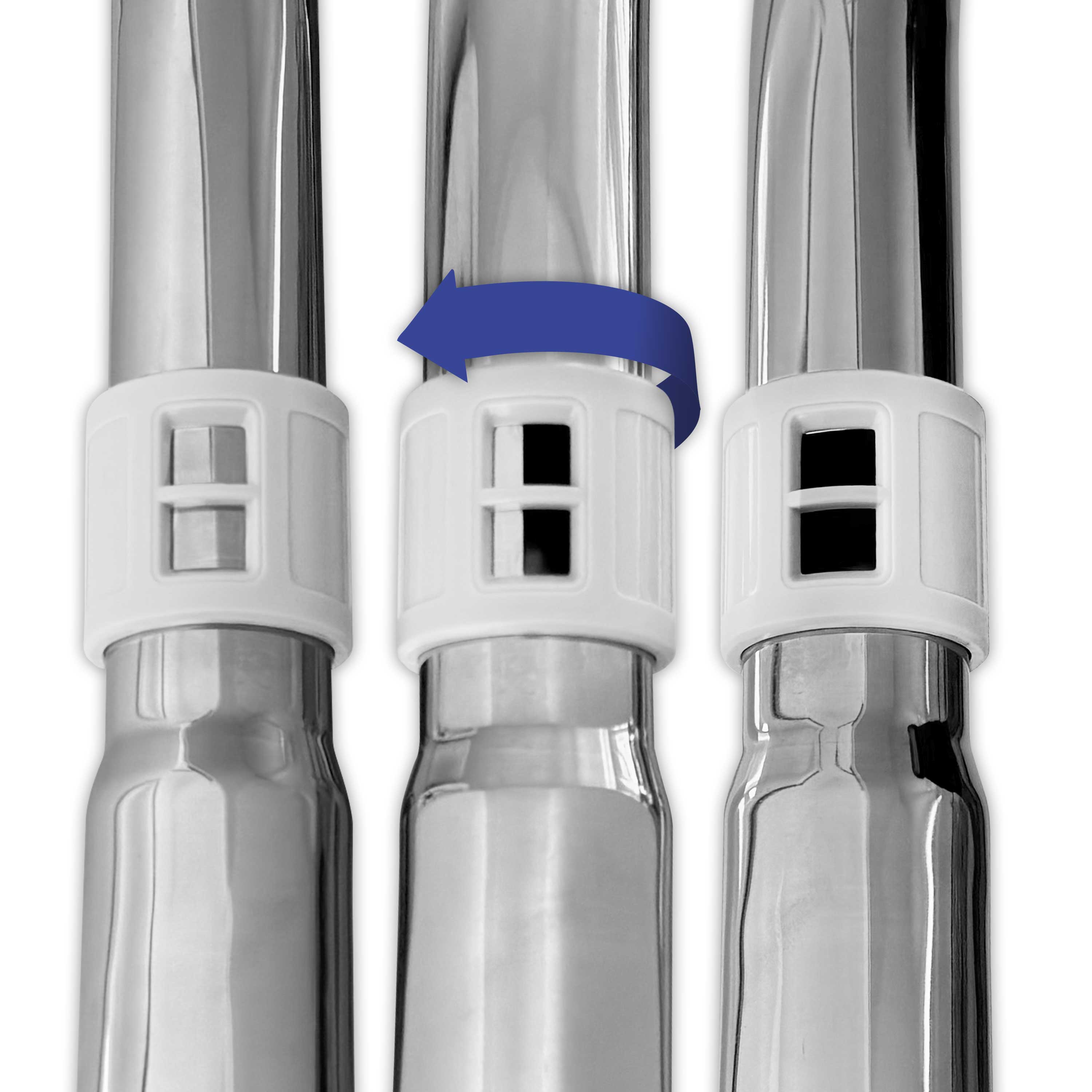 Ersatz-Schlauchgriff für 39mm oder 42mm Schläuche chrom