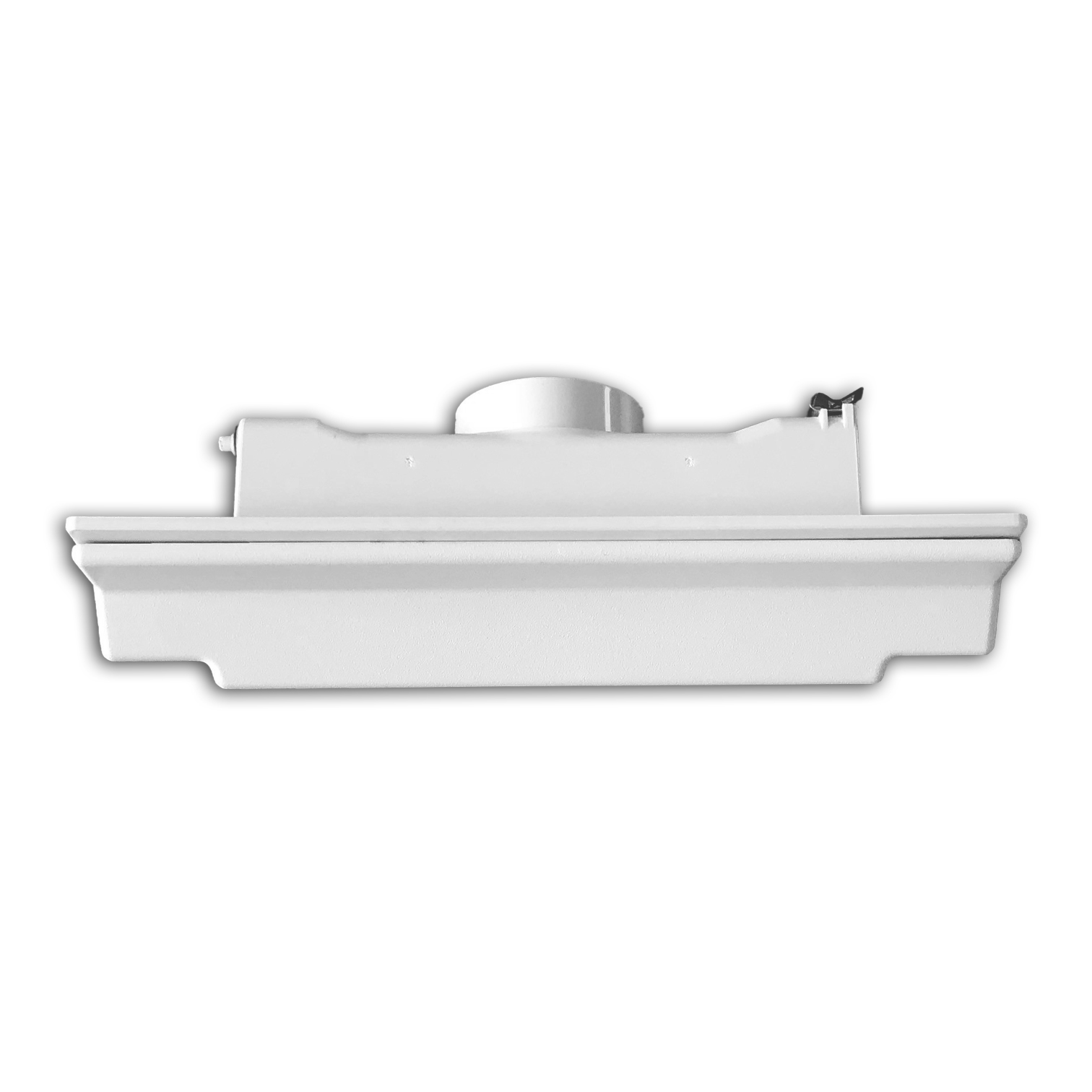 saugende Kehrdose - weiß, (Anschl. hinten)