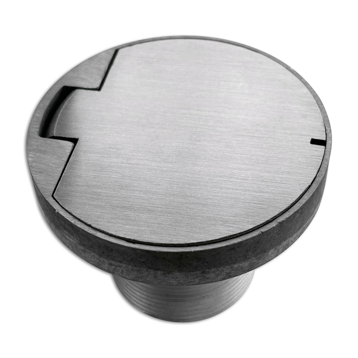 Boden-Dose Alu-Metallguß für Schlauchstecker 50-45 mm