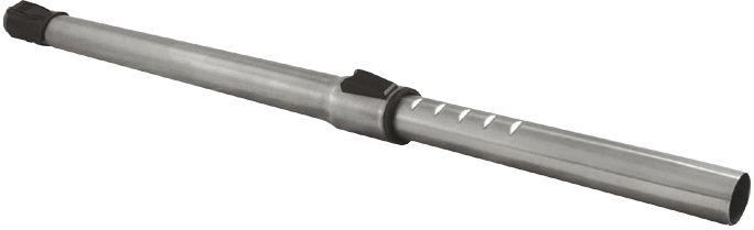 Teleskoprohr aus Edelstahl gebürstet mit Einrastloch u. Bedienplättchen