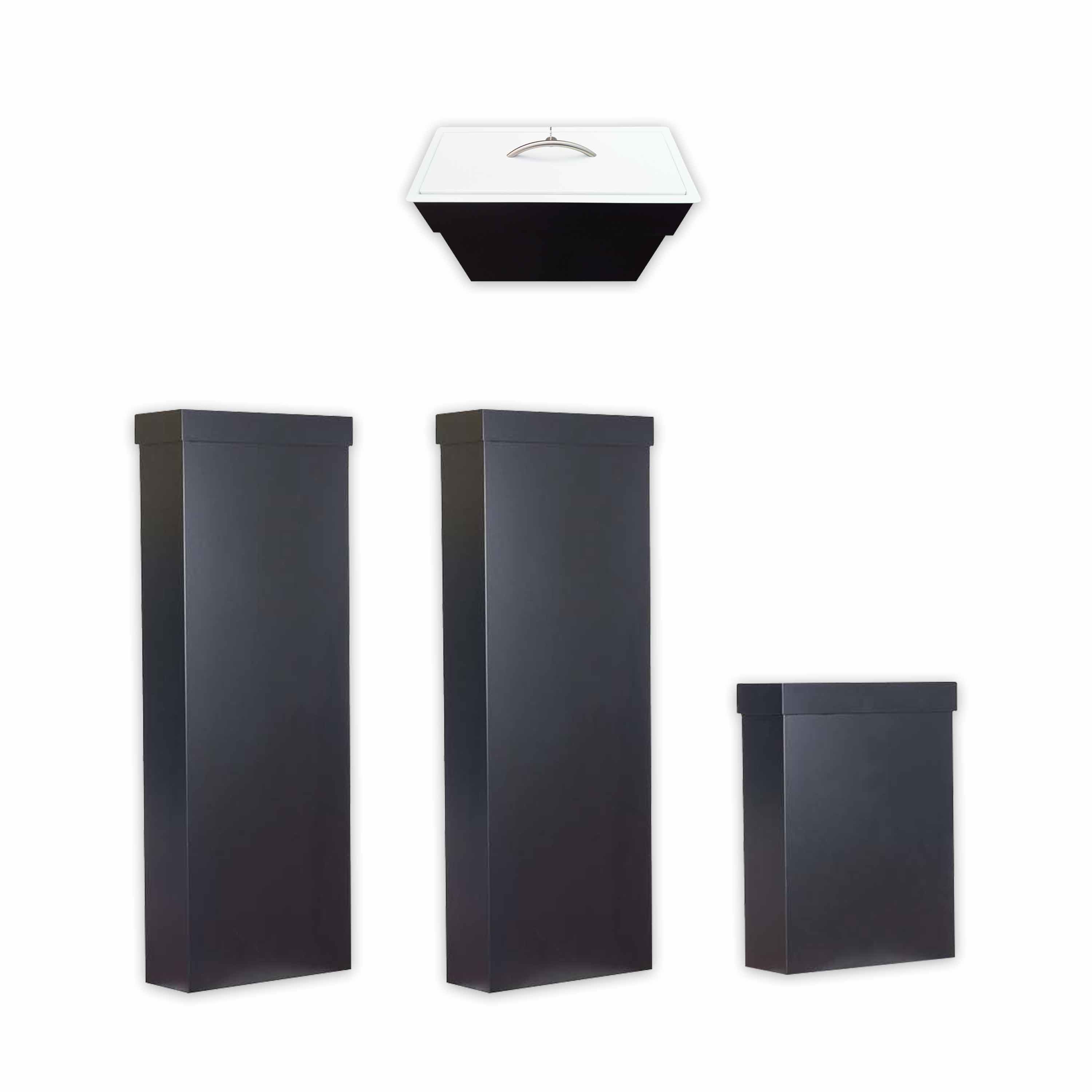 Flachkanal-Set 2 - durch eine Geschossdecke, mit einem Einwurf von OBEN