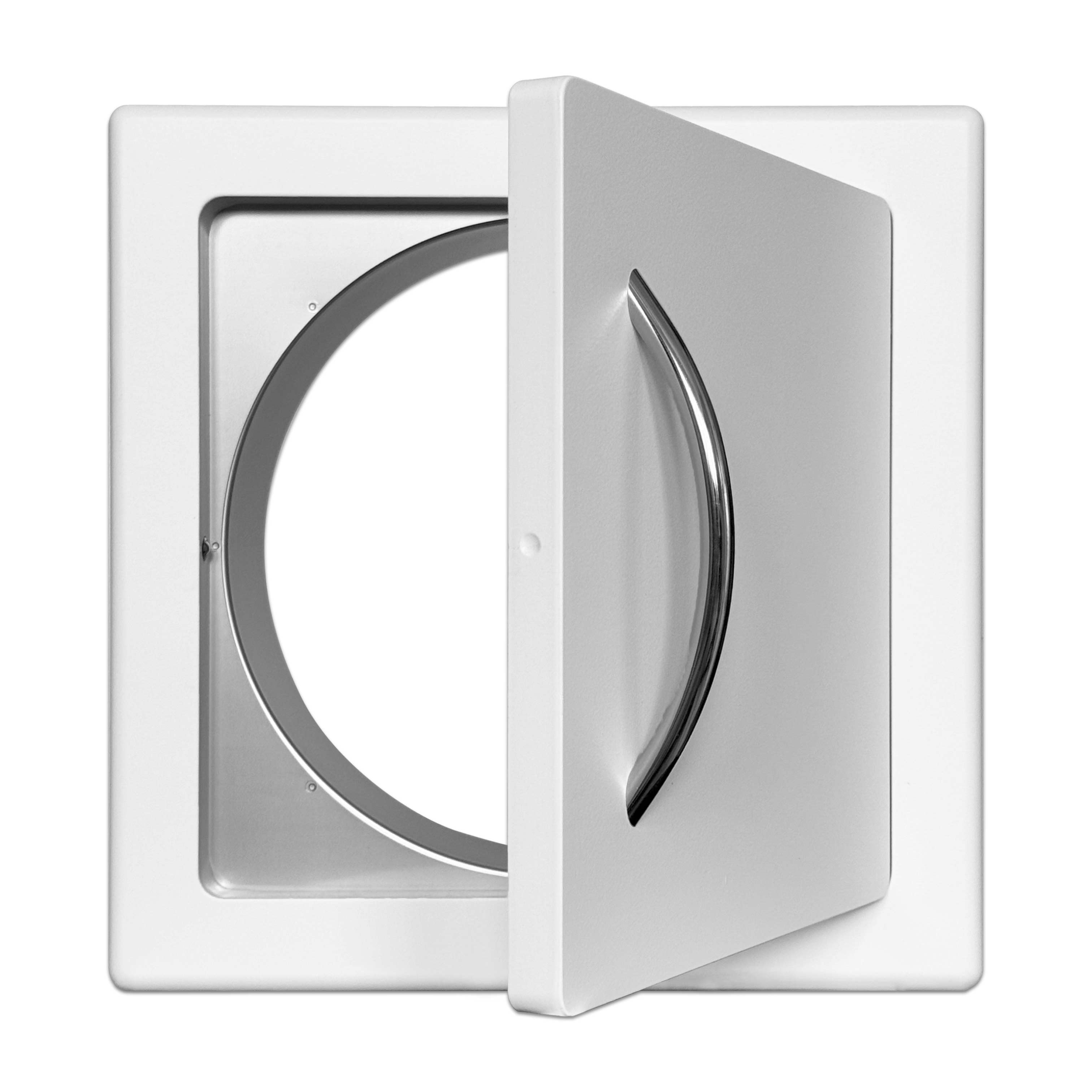 Einwurftür MDF Holz - Weiß - ⌀ 300 mm