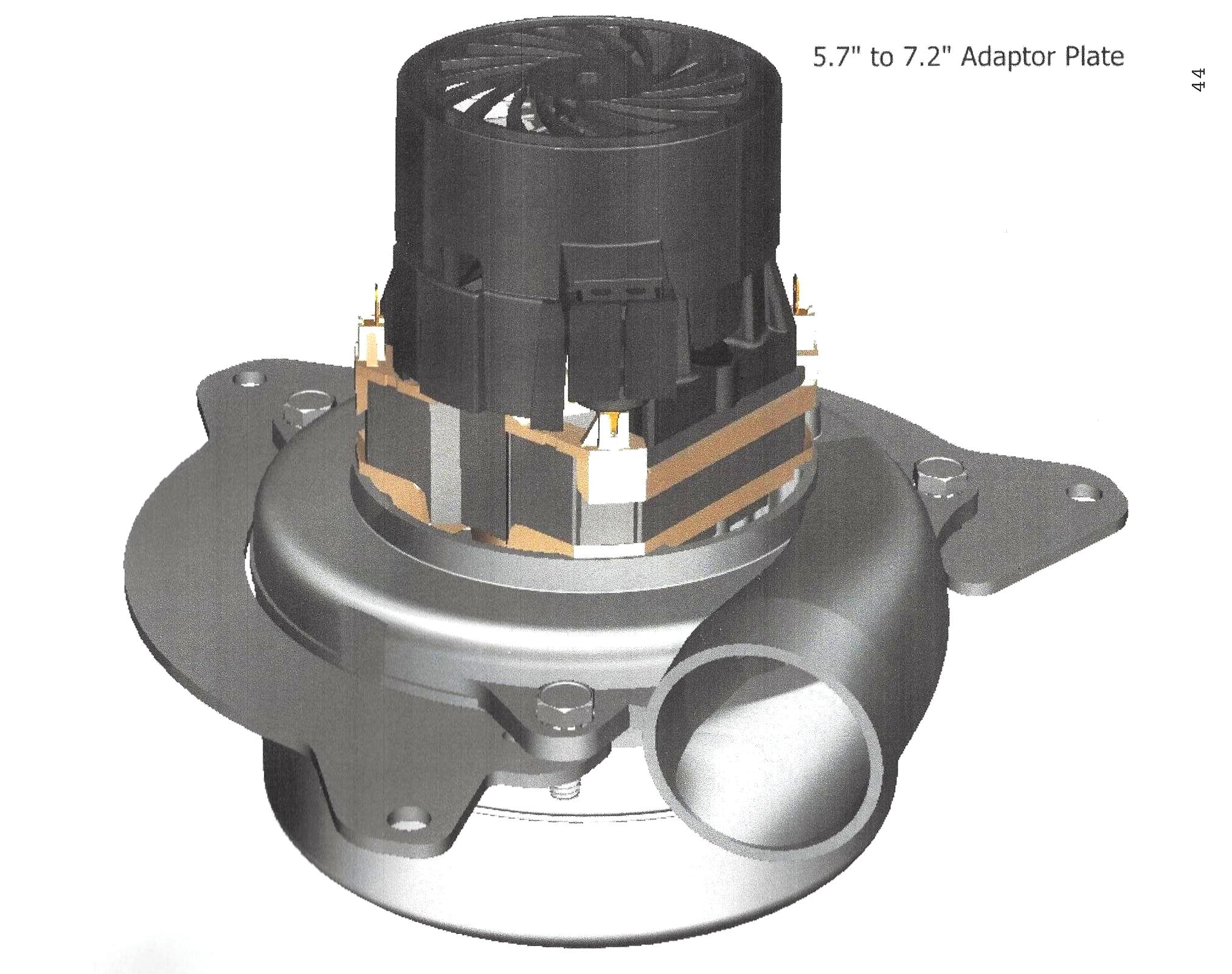 Motor mit 3 Turbinen für z.B. Vacuflo