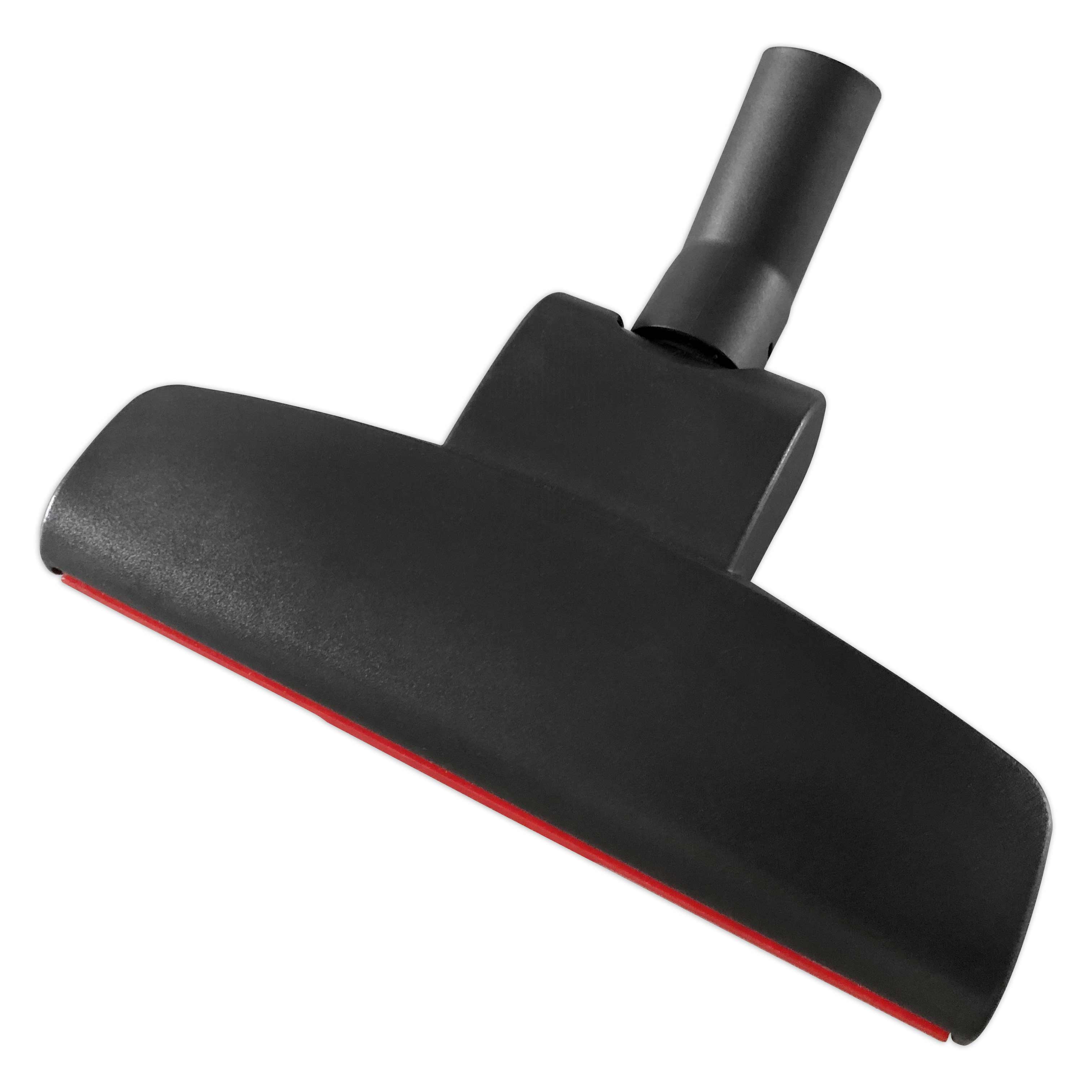 Bodenbürste mit Laufrollen und roten Fadenhebern