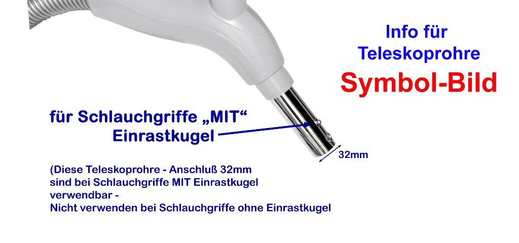 Teleskoprohr aus Stahl verchromt mit oder ohne Einrastloch