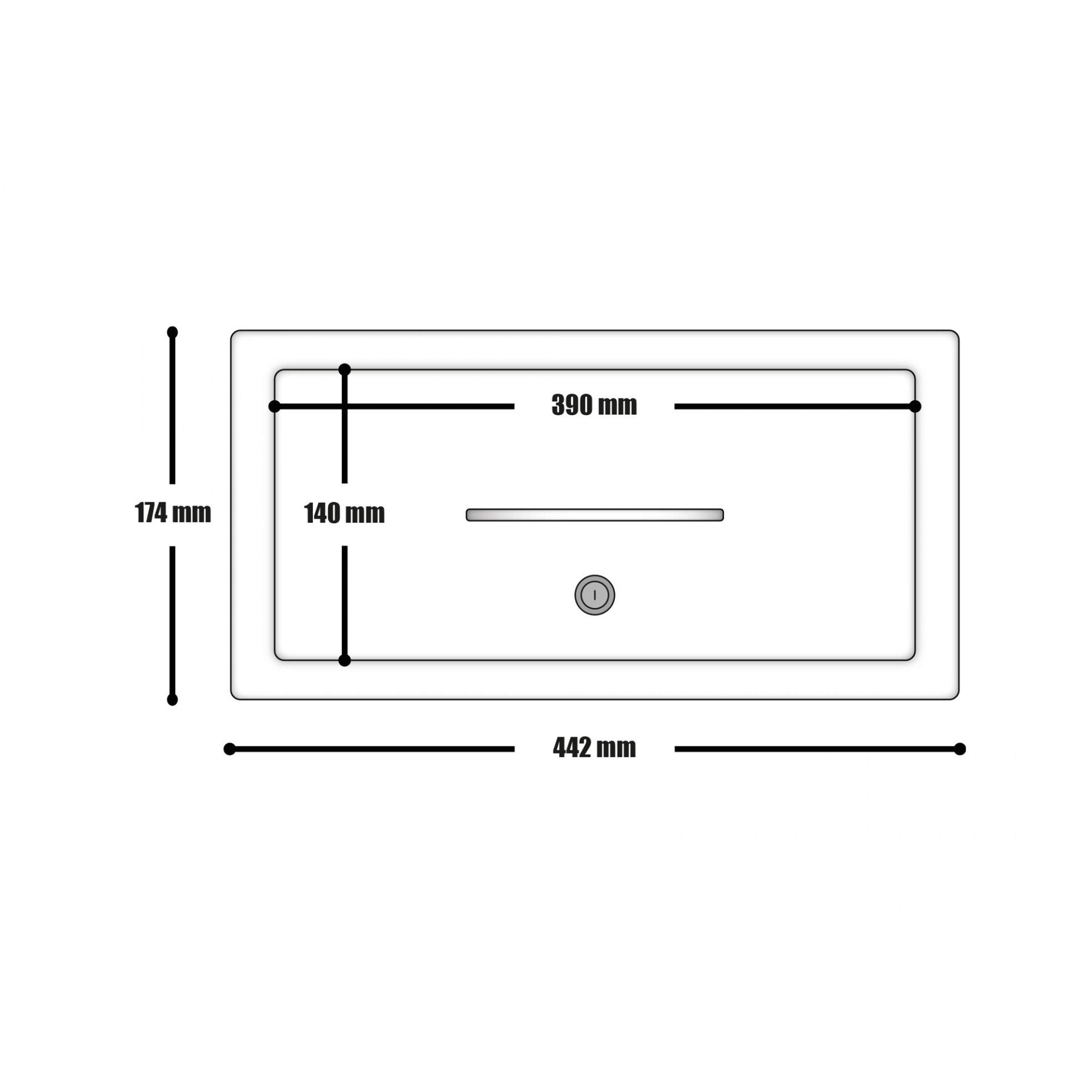 Flachkanal - Einwurftüre metall weiß mit Bügelgriff