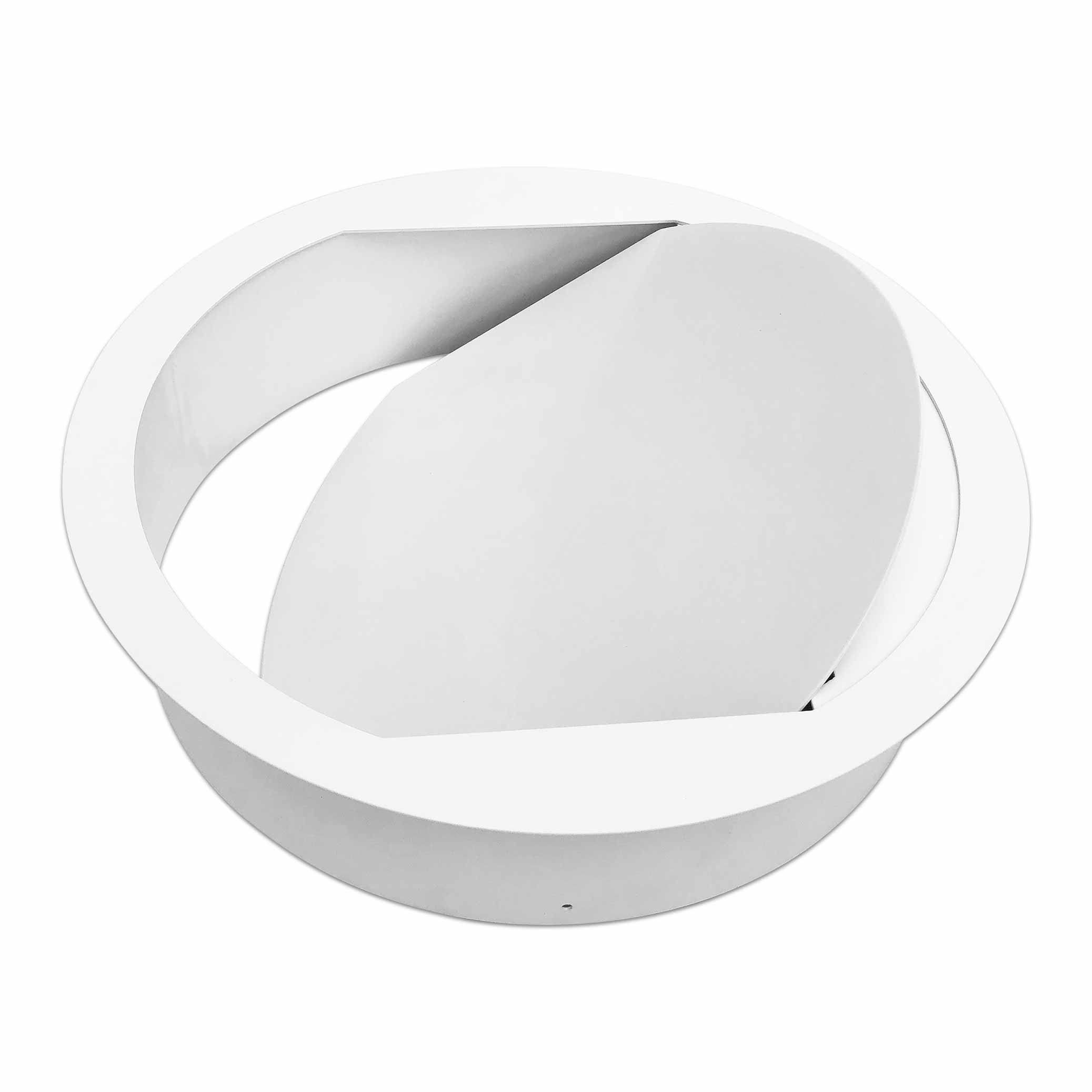 Pendeltür Metall - Weiß - ohne Schloss - einwandig - ohne Dichtung - ⌀ 250 mm