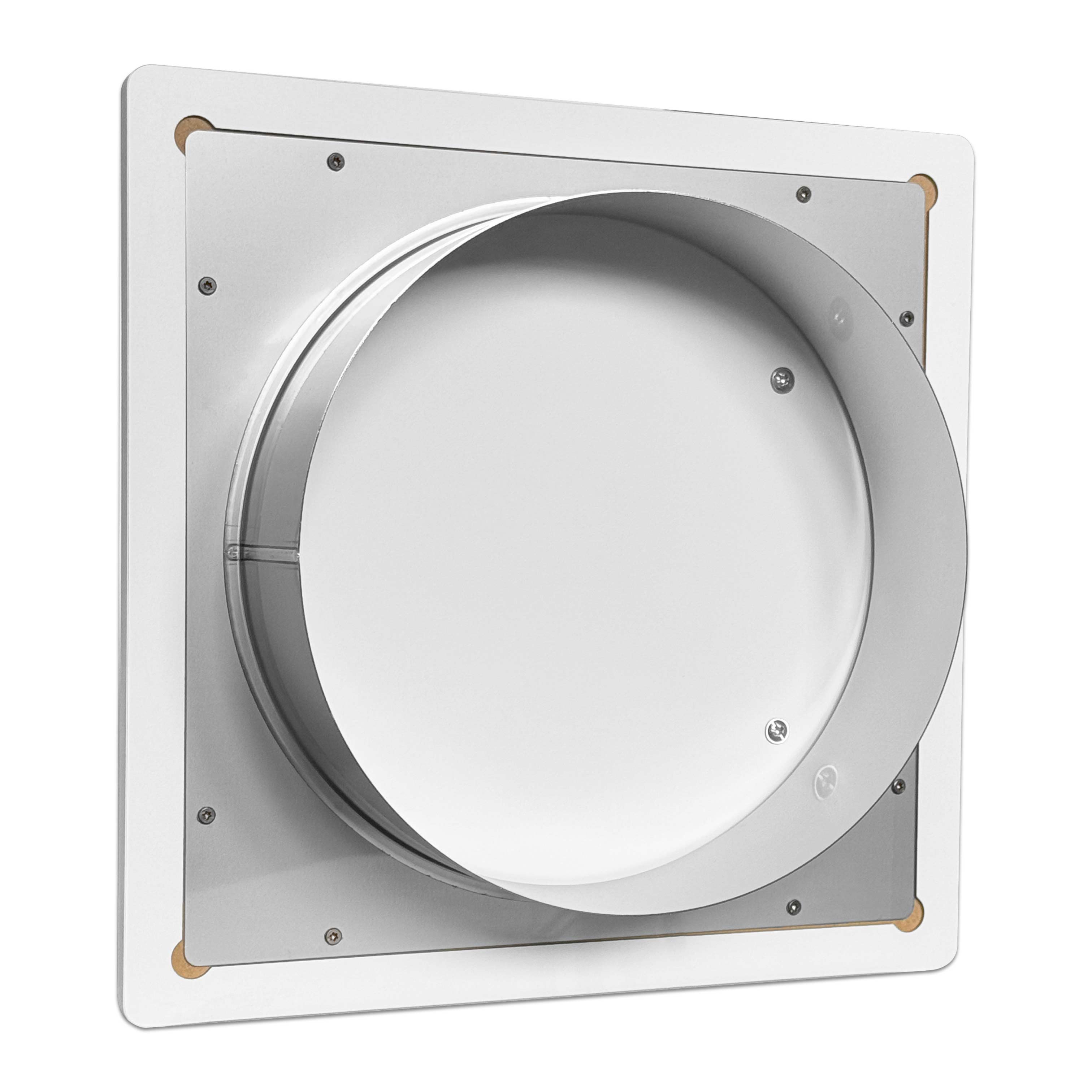 Einwurftür MDF Holz - Weiß - ⌀ 300 mm