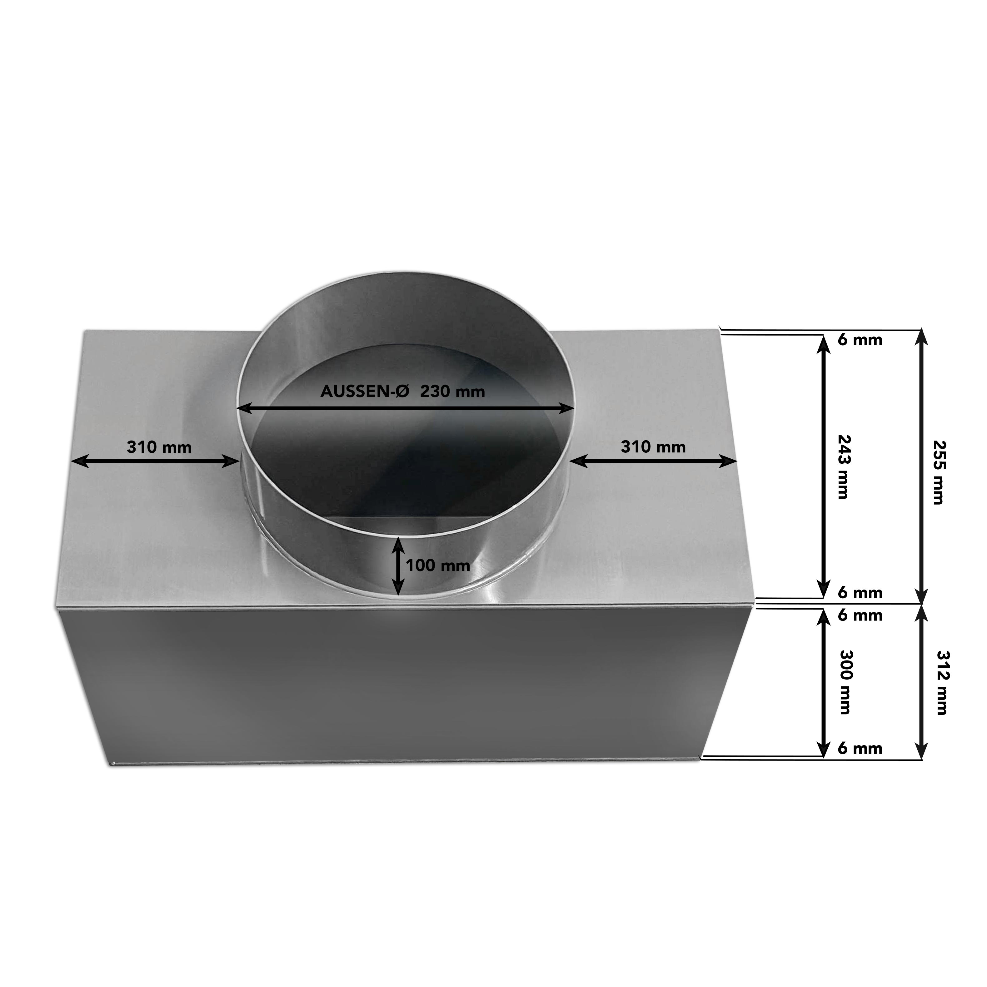 Sonder-Doppel-Schurre in PVC-schwarz für KG-Rohre 250mm od. 315mm